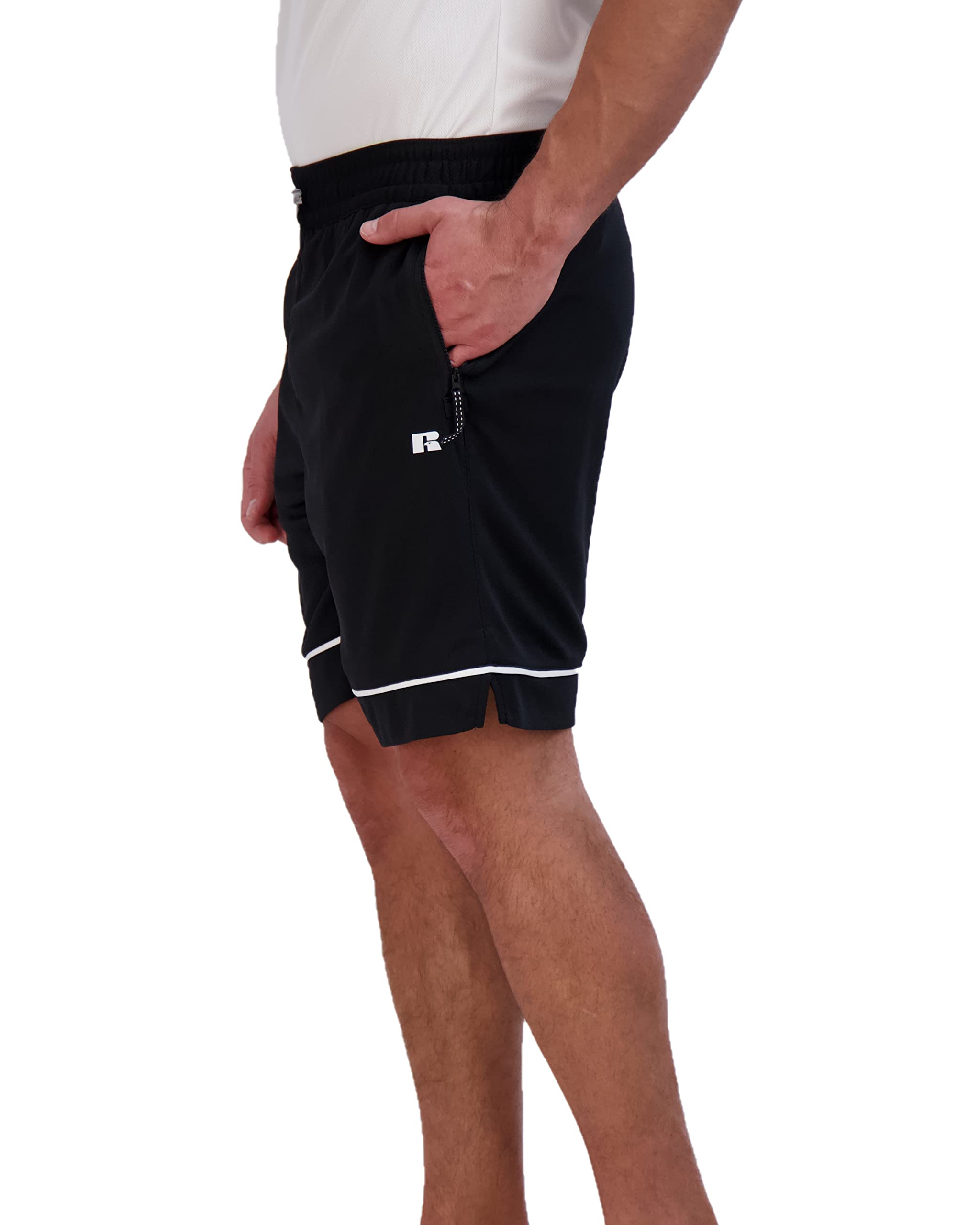 Russell Athletic Dri-Power Short de basketball en maille thermique pour homme avec entrejambe 20 3 cm Taille