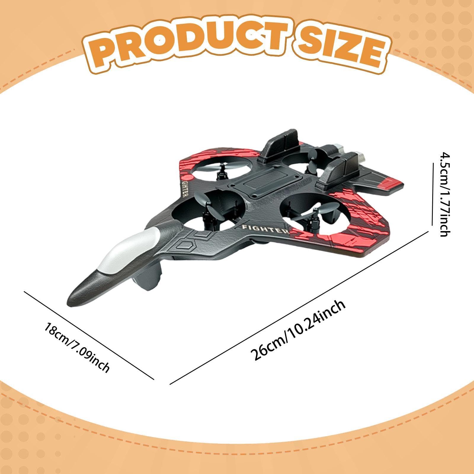 Qianly Avión Teledirigido de Fija Planeador RC Espuma de Control Remoto Diseño Estable y Juguete Volador Fácil de Manejar Adecuado para, Rojo