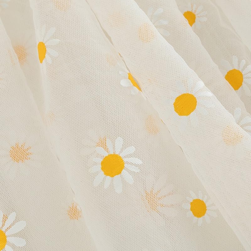 Image of TotzTouch Baby Girls Knee-Length Dress | Frock Cami Strap Flared Printed Net Sleeveless Gown
