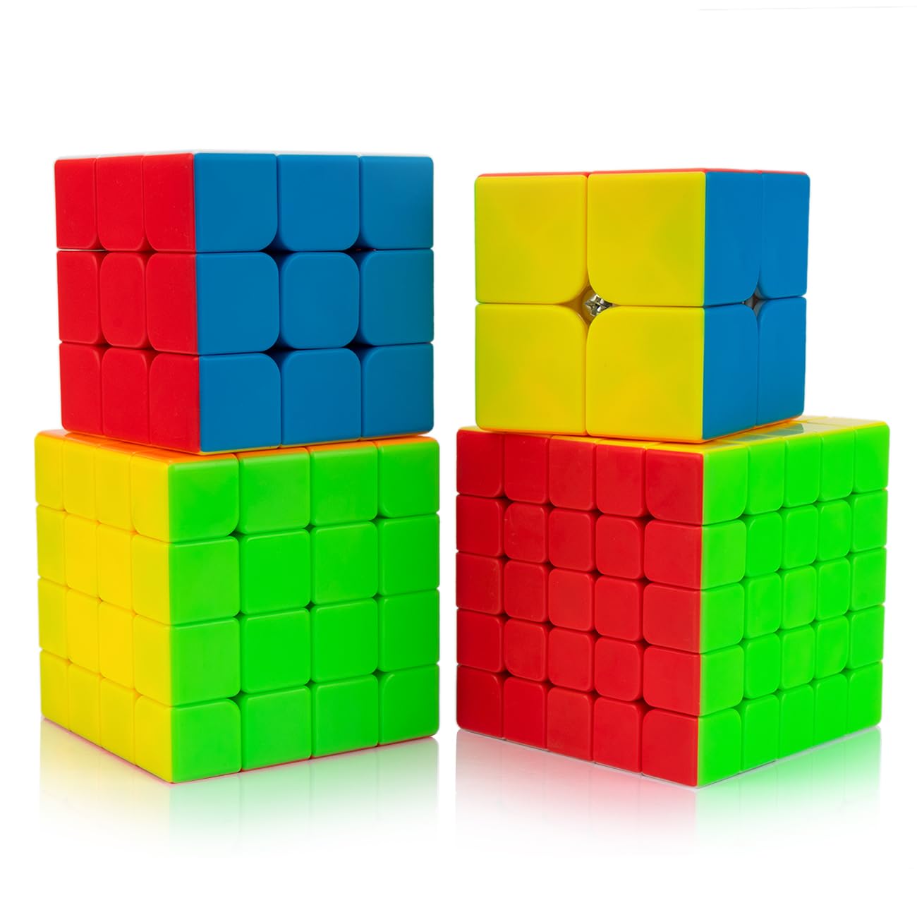 Amazon | MOYU 競技用キューブ6点セット 蛍光色 ステッカーレス 2x2