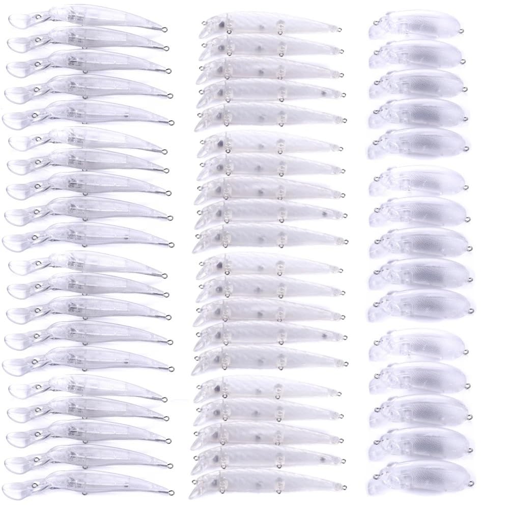 100pcs Minnow 9.8g/15g/27.9g señuelos de Pesca de embrión no Pintado Artificial