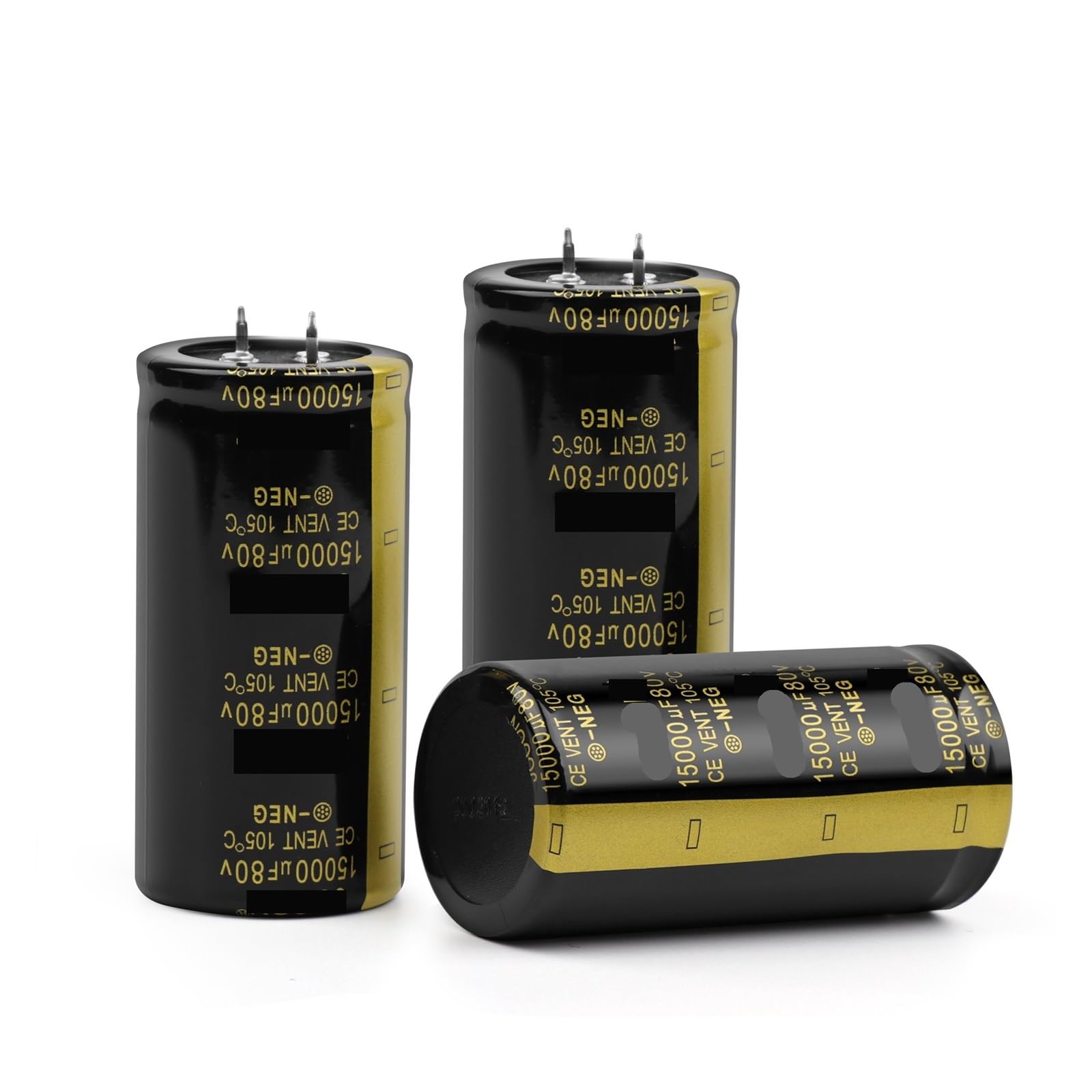 2 sztuki 80 V kondensator wzmacniacz kondensator elektrolityczny 2000 godzin 105 ℃ odpowiedni do filtra/audio/klimatyzacji/HiFi / kondensatora mocy (rozmiar: 80V6800UF 30x50)