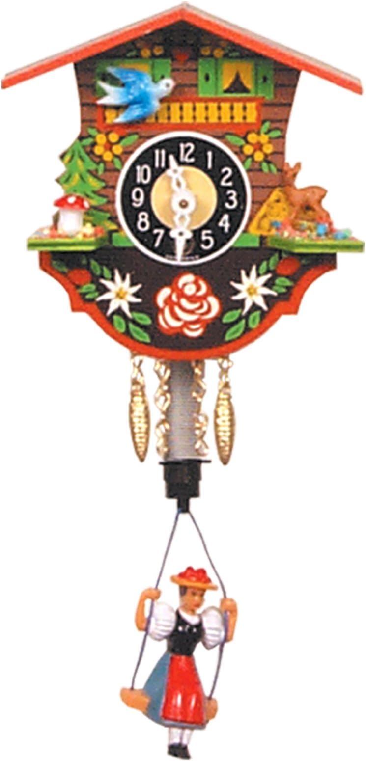 Alexander Taron Importer 110SP Engstler Key Wound Clock-Mini Size H x 4.25" W x 3" D, White