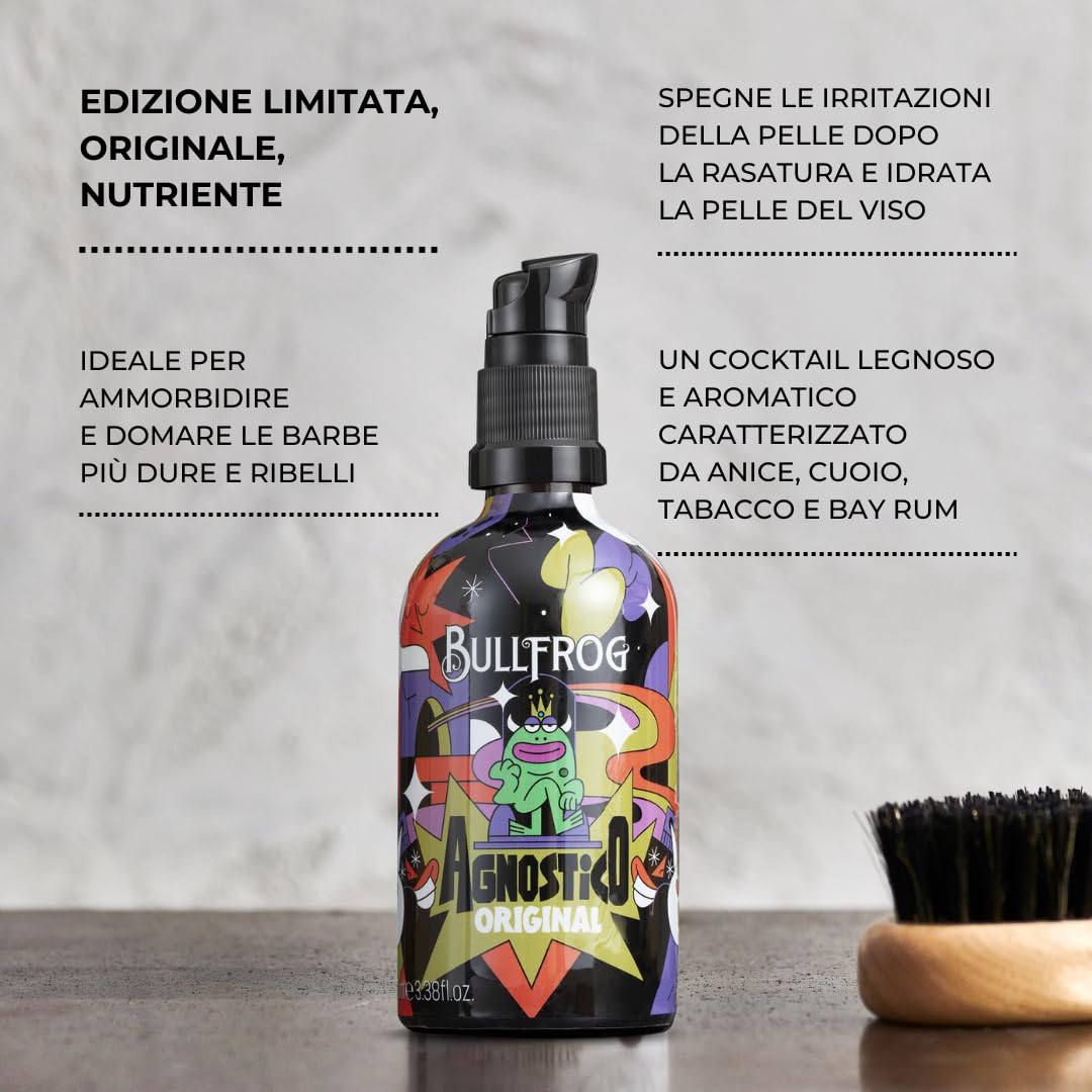 Bullfrog - Wielofunkcyjny balsam do brody z limitowanej edycji Artist 100 ml - Odżywia i nawilża brodę - Chroni przed podrażnieniami - Zapach z nutami anyżu, skóry, tytoniu i Bay Rum