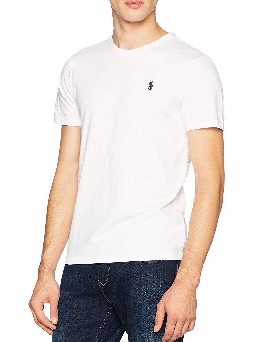 Ralph Lauren T-shirt męski, Biały (White A1000), L : Amazon