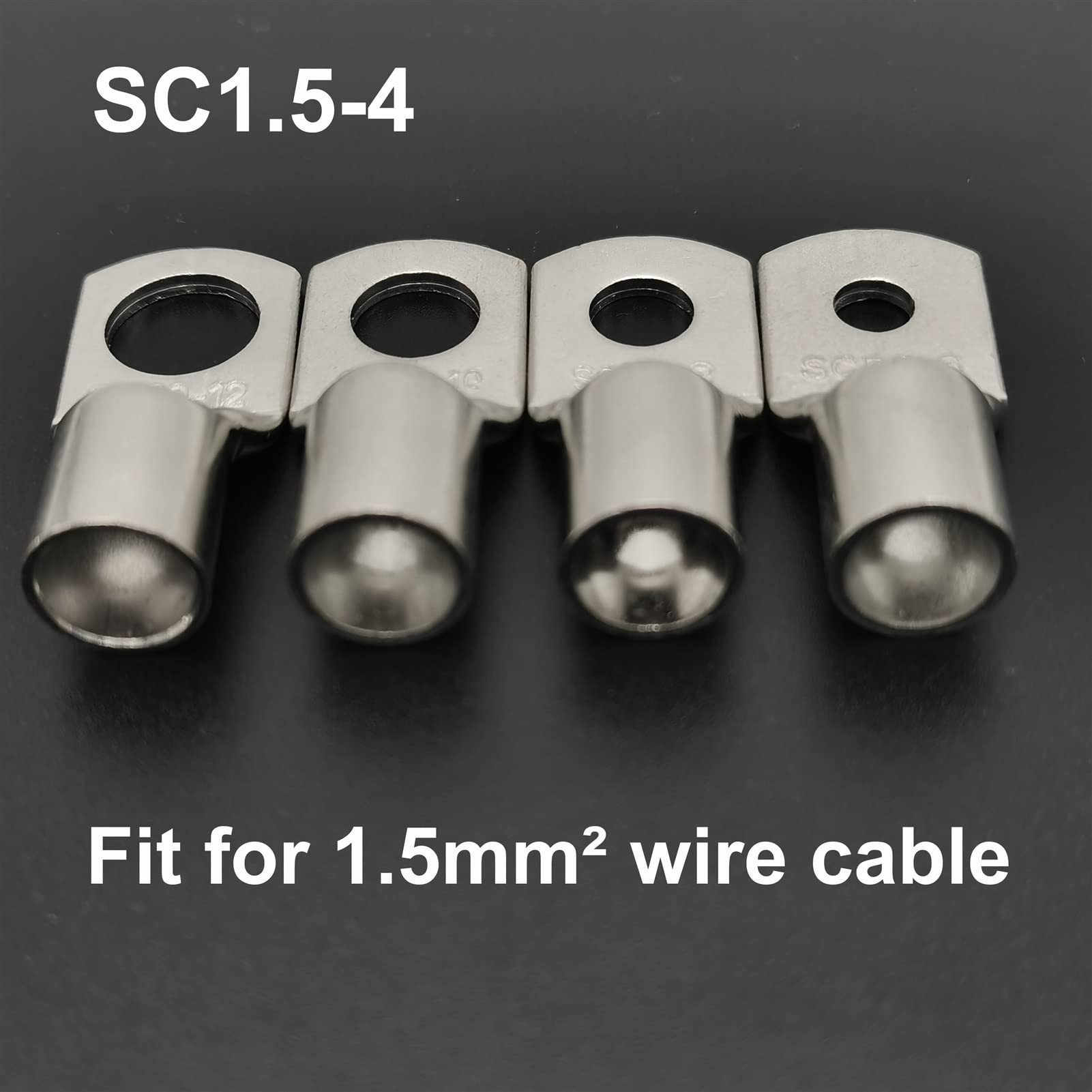 Bornes à Anneau Kit de connecteurs de câbles à souder SC1.5-5, 20/10/5 pièces, cosses à sertir en cuivre étamé de 1,5 à 2,5 mm(Sc2.5-5,10PCS)