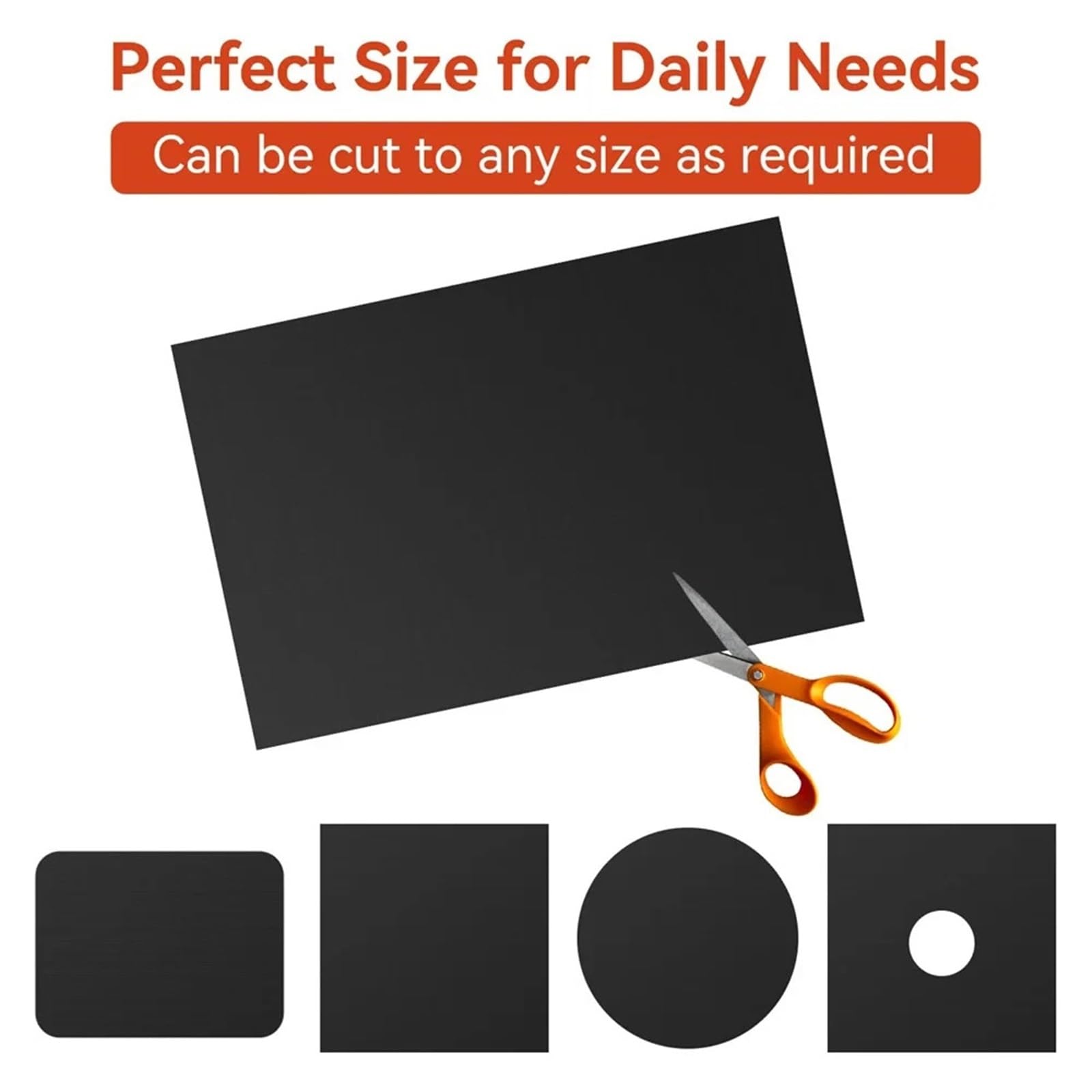 Ofenmatte Ofenmatten, Ofeneinlagen, Wiederverwendbare Backmatten, Antihaft-Schutzmatten for Partys im Freien, Küchenutensilien, hitzebeständige Grillmatten(Black6PCS,50X40cm)