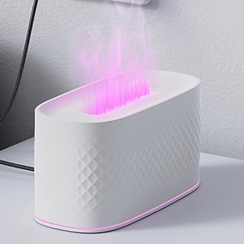 Flame Diffuser Humidifier, Fire Scent Diffuser, 4.5W Bonfire Effect Diffuser, Electric Colorful Compact Continuous Intermittent Spray Diffuser, Relaxing Portable Scent Diffuser For Home, Studio, Spa