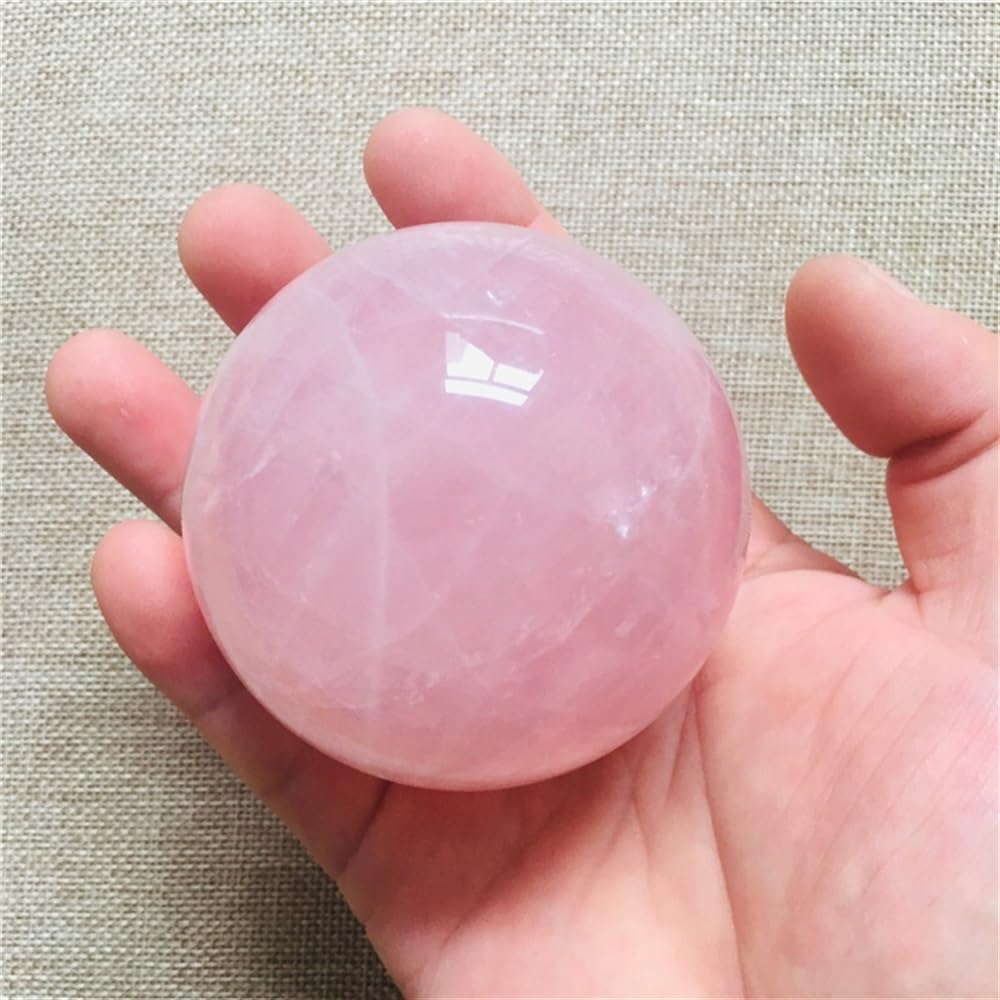 HSMXNEONJB Crystal Ball Rose Quartz Magic Crystal Ball Ornaments (Size : 3cm)