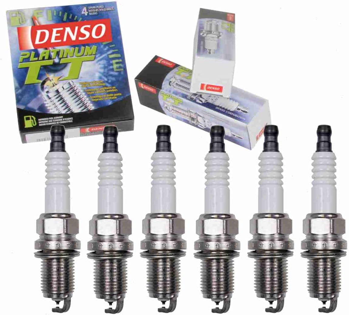 6 pc DENSO Platinum TT Spark Plugs compatible with Dodge Nitro 3.7L V6 2008-2011