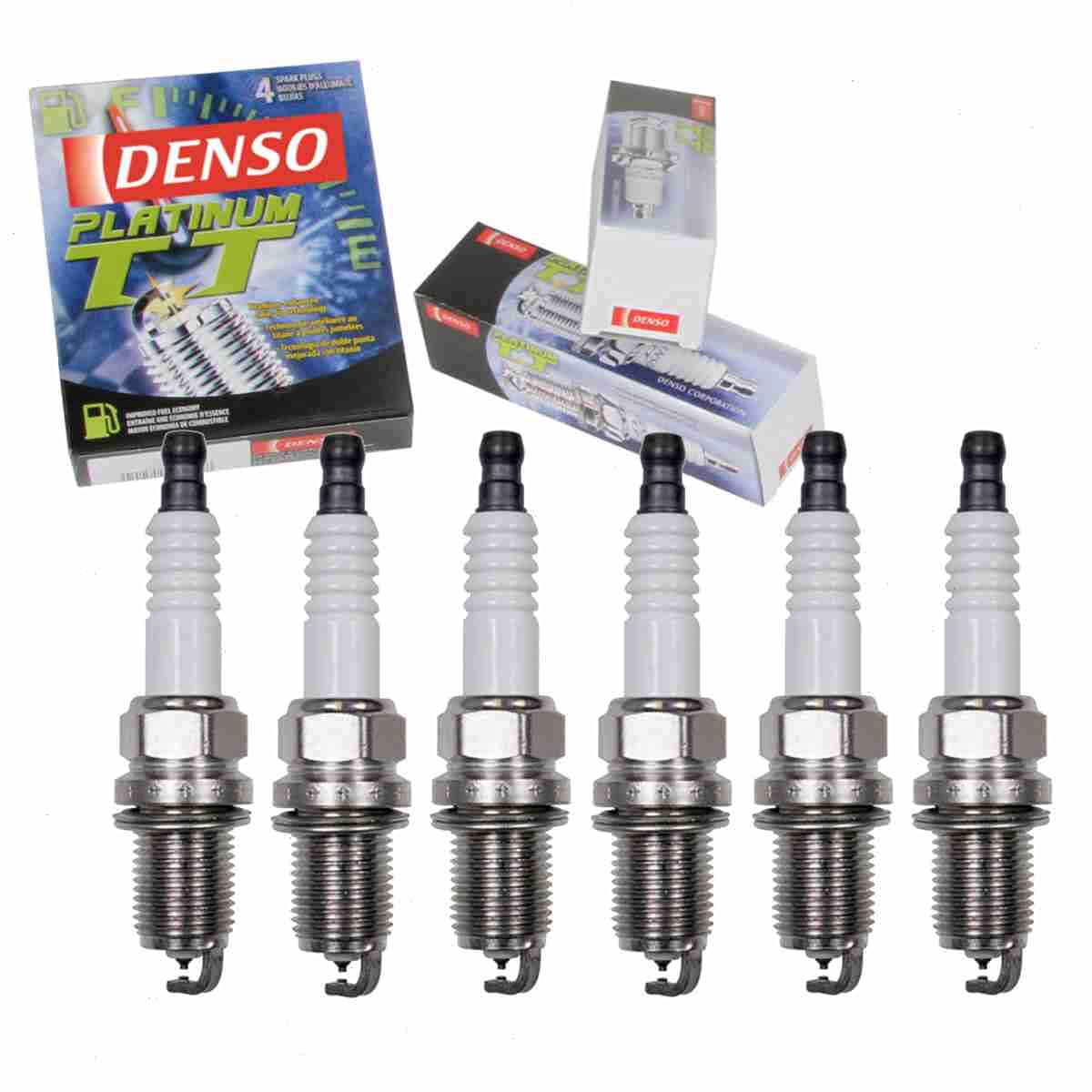 Sixity Auto 6 pc DENSO Platinum TT Spark Plugs compatible with Dodge Nitro 3.7L V6 2008-2011