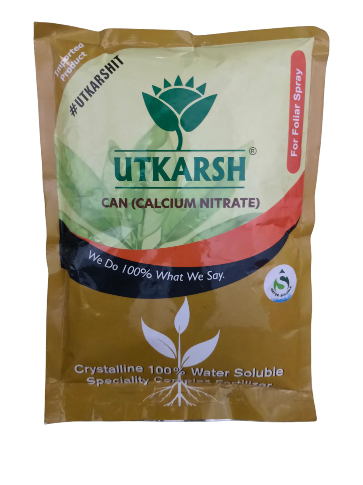 Utkarsh Calcium Nitrate (Ca(NO3)2, 100% Water Soluble Fertilizer) (Foliar Spray Irrigation) for Healthy Flower & Fruit Growth, Enhances Cell Wall Strength (900 gm; Pack of 1) (B07RKGZJPB) Amazon Price History, Amazon Price Tracker