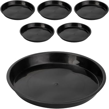 6 Pack 8 Plant Saucer Tray, Heavy Duty Round Plant Drip Trays
