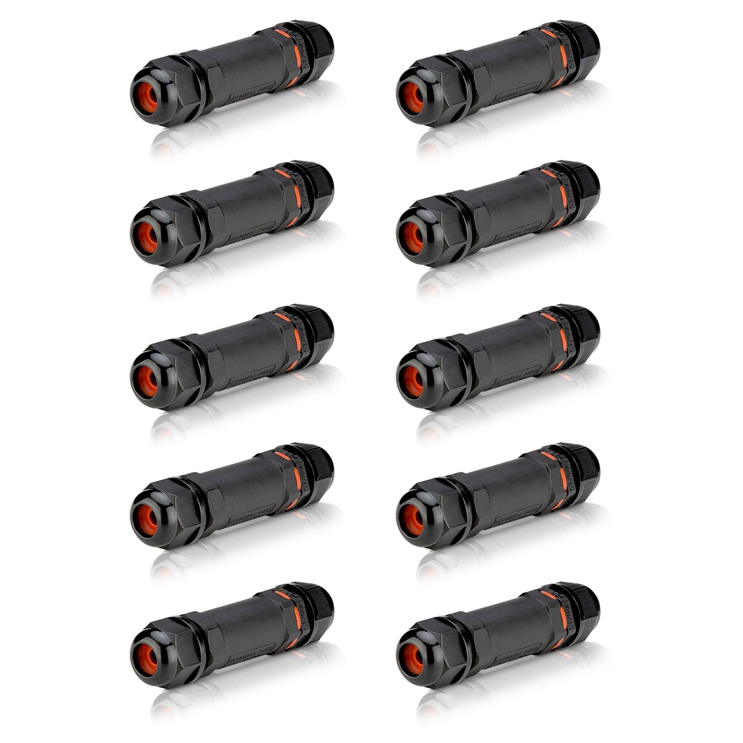 10x Kabelverbinder, IP68 wasserdicht, 3-polig, geeignet für Kabel mit Außendurchmesser 6,5-12mm, 10 Stück