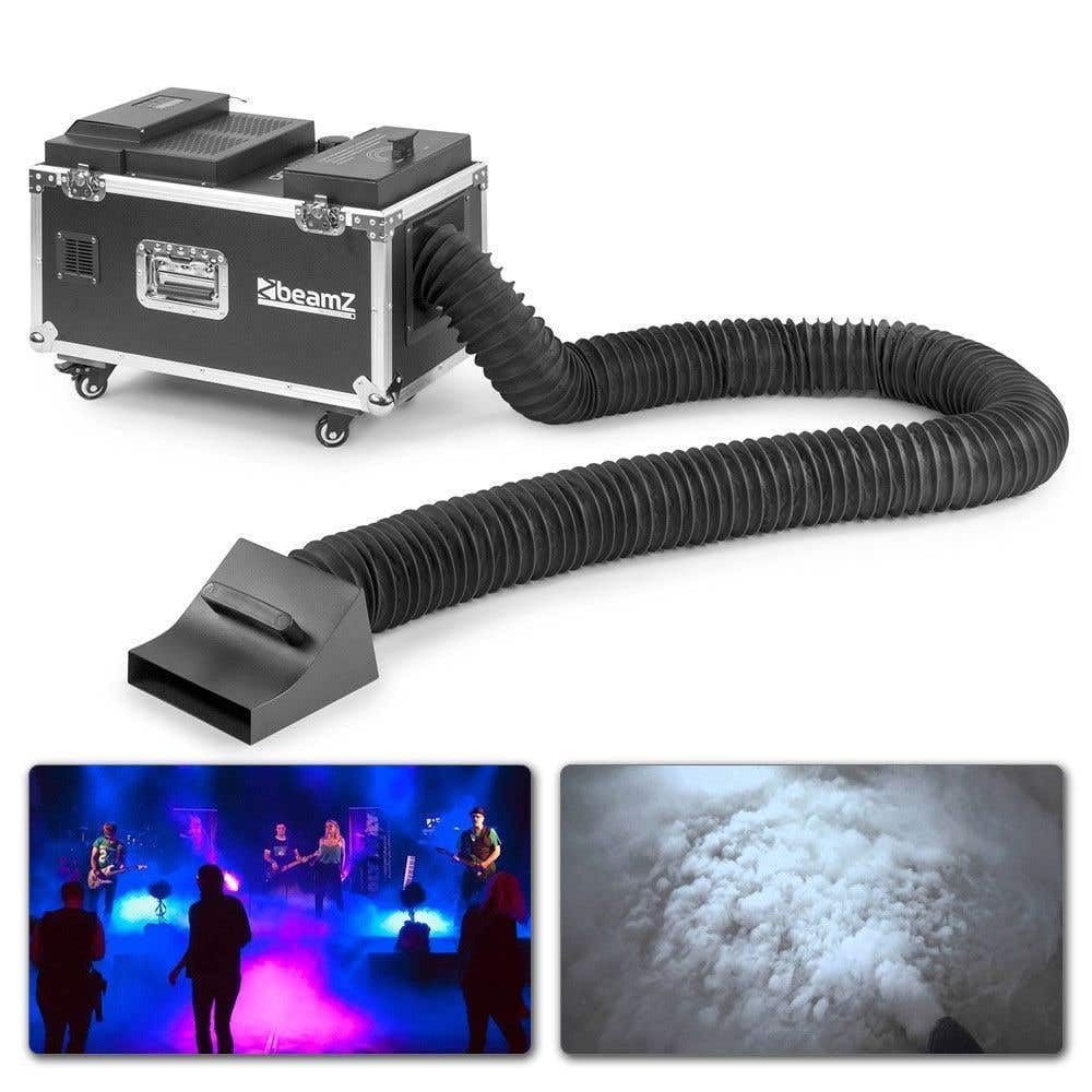 BeamZ Professional LF1500 - Máquina de humo bajo DMX para fiestas y bodas | Máquina de calidad, funcionamiento silencioso y continuo, con flightcase, perfecto para conciertos y espectáculos