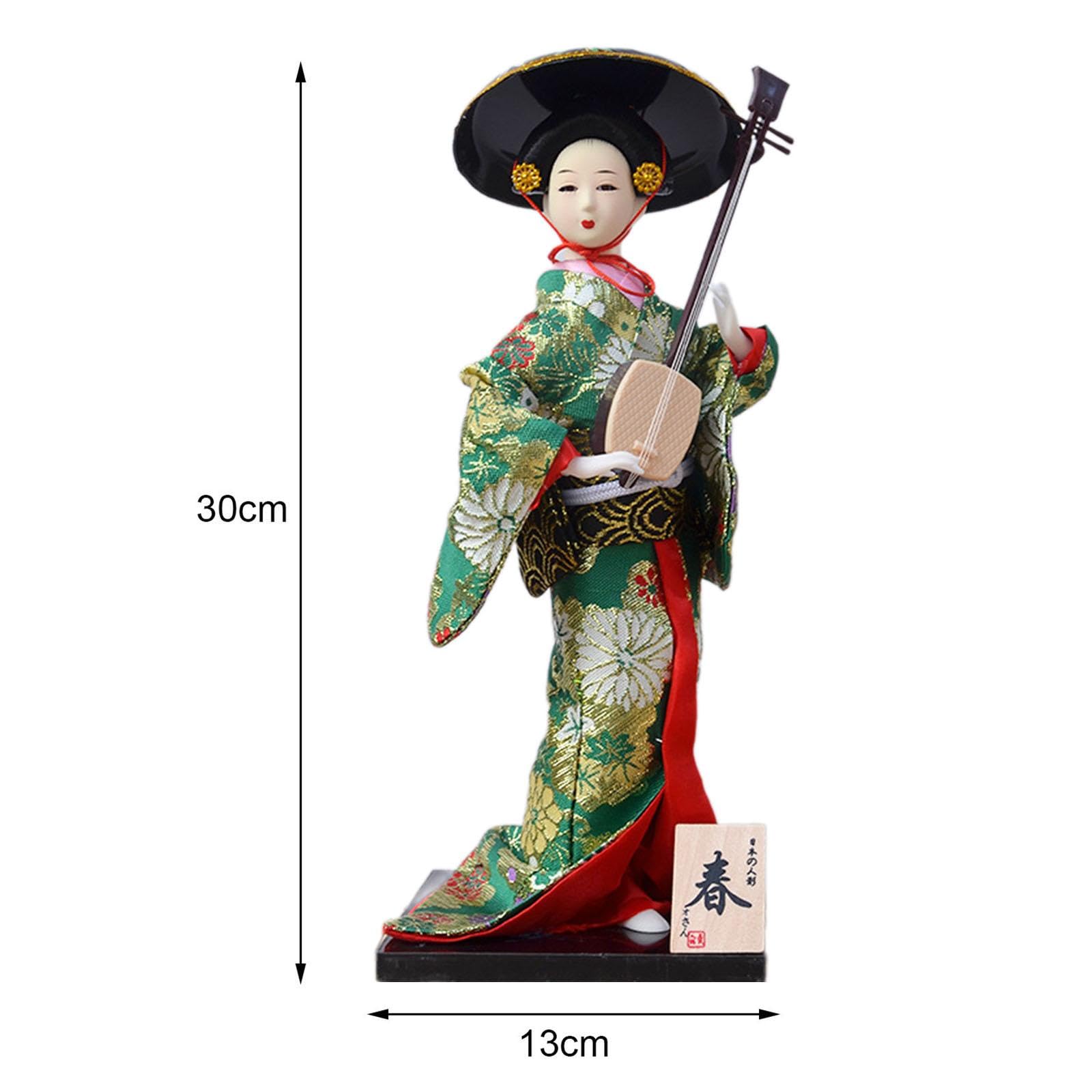 Kimono Japonais Geisha Poupée Asiatique Statue Poupée Japonaise 30 Cm Artisanat Art Kabuki Poupée Figurine de Collection pour Cadeau d'anniversaire, b
