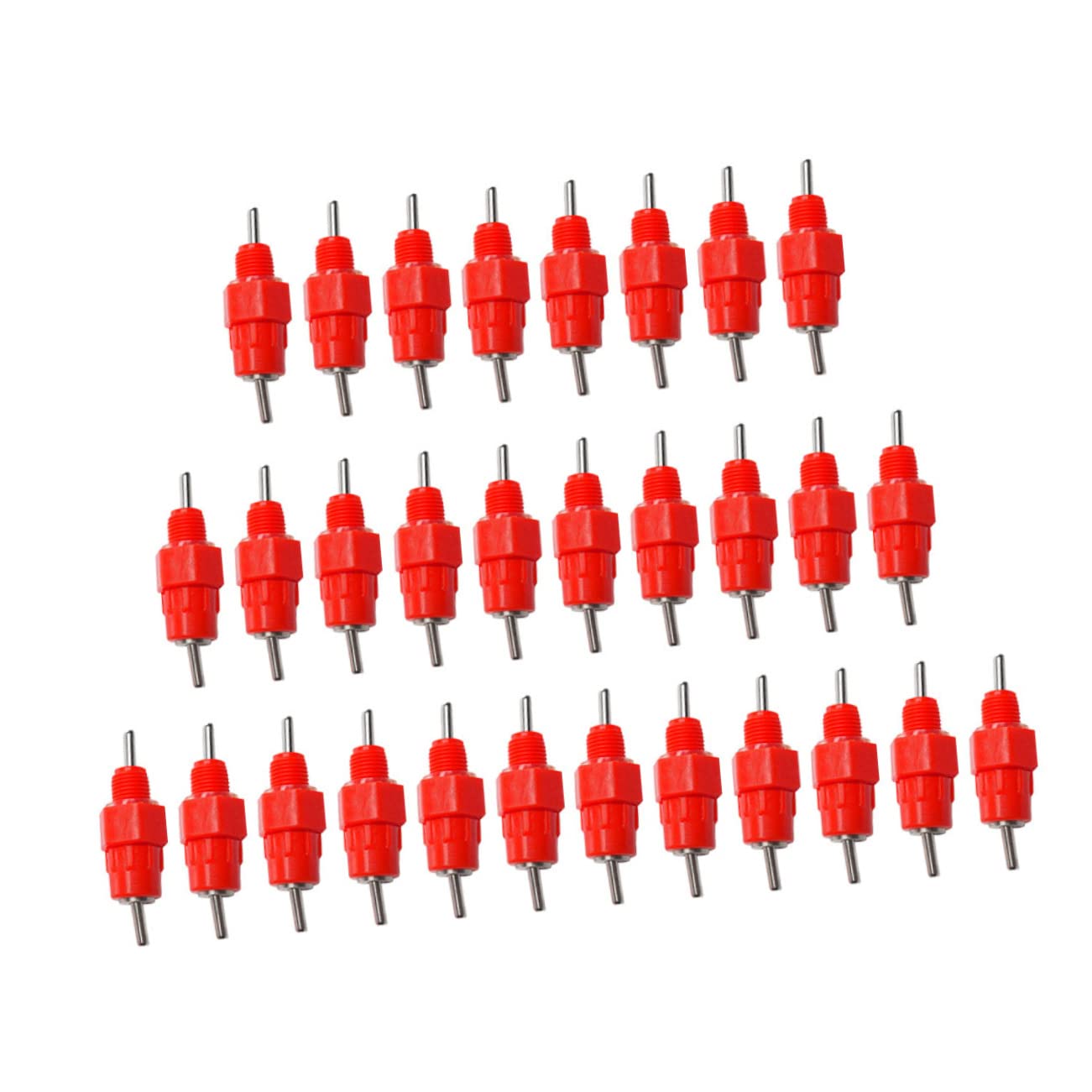 Mikikit Plastic Metal Chicken Watering System Automatic Nipple Feeder for Birds