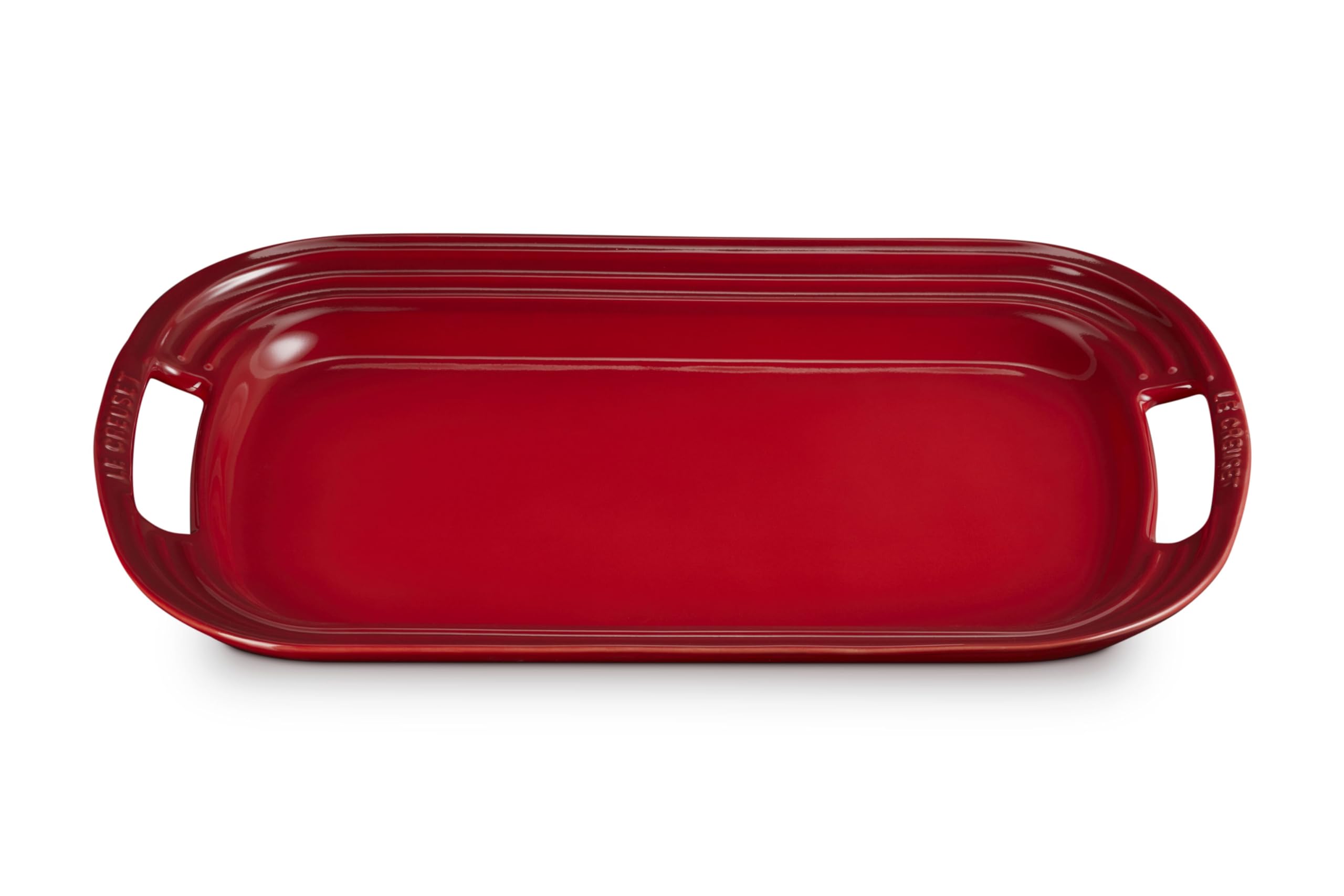 LE CREUSET Plato ovalado de gres, 41,3 cm, color cereza