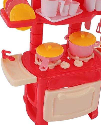 Miniatura 8 de TOPINCN Juego de cocina de simulación para niños pequeños con luces, sonidos, ollas, sartenes, utensilios de cocina, regalos para niños y niñas