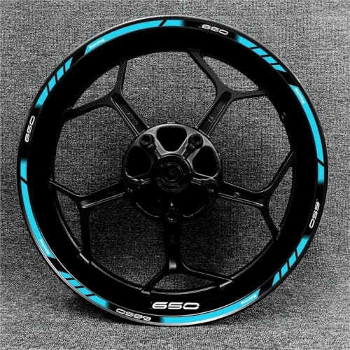 Autocollant Réfléchissant Moyeu Roue Moto pour Kawasaki Z250 Z650 Protège Jante Contre Rayures