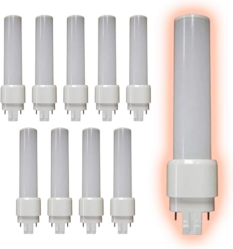 GoodBulb Bombillas LED horizontales de repuesto de 9 vatios  Comercial 7 vatios tipo A 2 pines GX23 base 3000K blanco cálido  Alto rendimiento 700