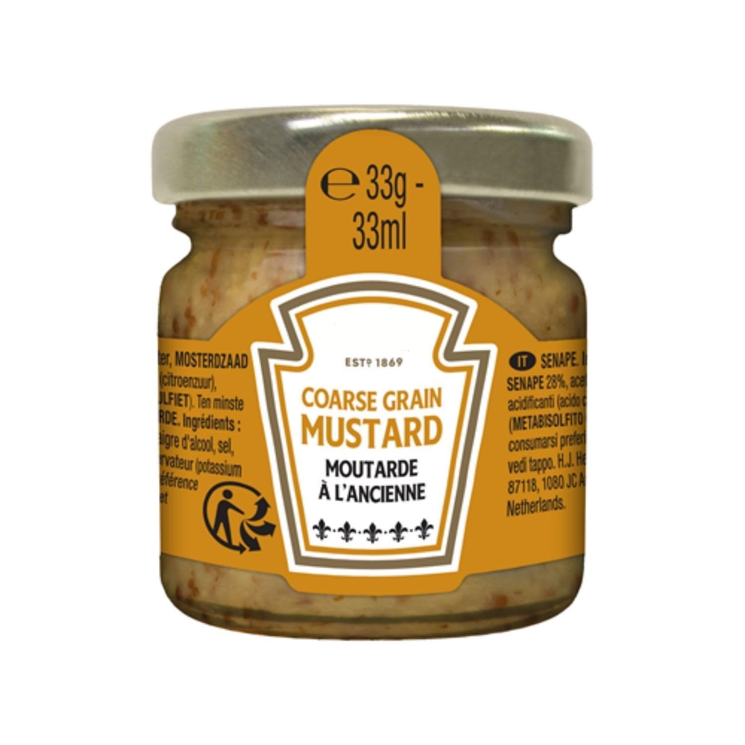 Moutarde à l'ancienne 80 x 33 ml Heinz