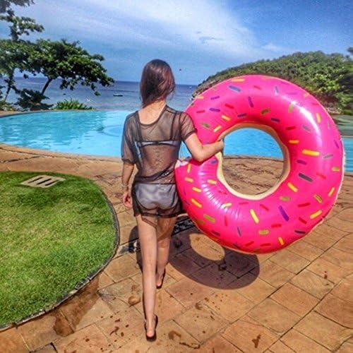Evaric Gigantic Donut Pool Inflatable Floats pool toys Swimming ring tubes for women