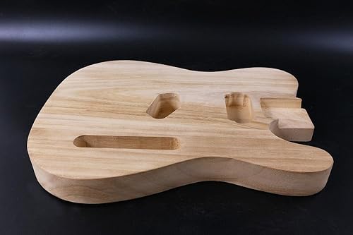 Miniatura 4 de Cuerpo de guitarra eléctrica estilo T en blanco, cuerpo de guitarra eléctrica de madera maciza, proyecto inacabado de reemplazo de cuerpo de