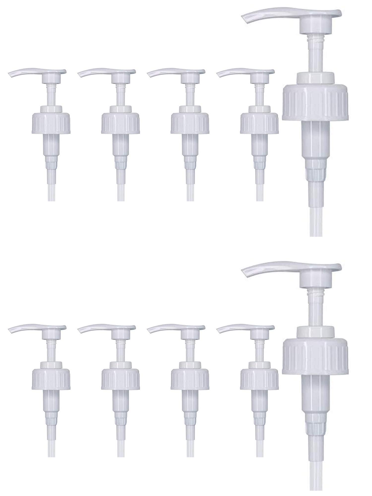 Ibex Mart White 5L Pump Dispenser For 5 Litre Container, 38Mm Pelican Pump Dispenser With Tube, 4Ml Dose Ideal For Oils, Alcohol, Perfumes, Fragrances, Shampoo (10)