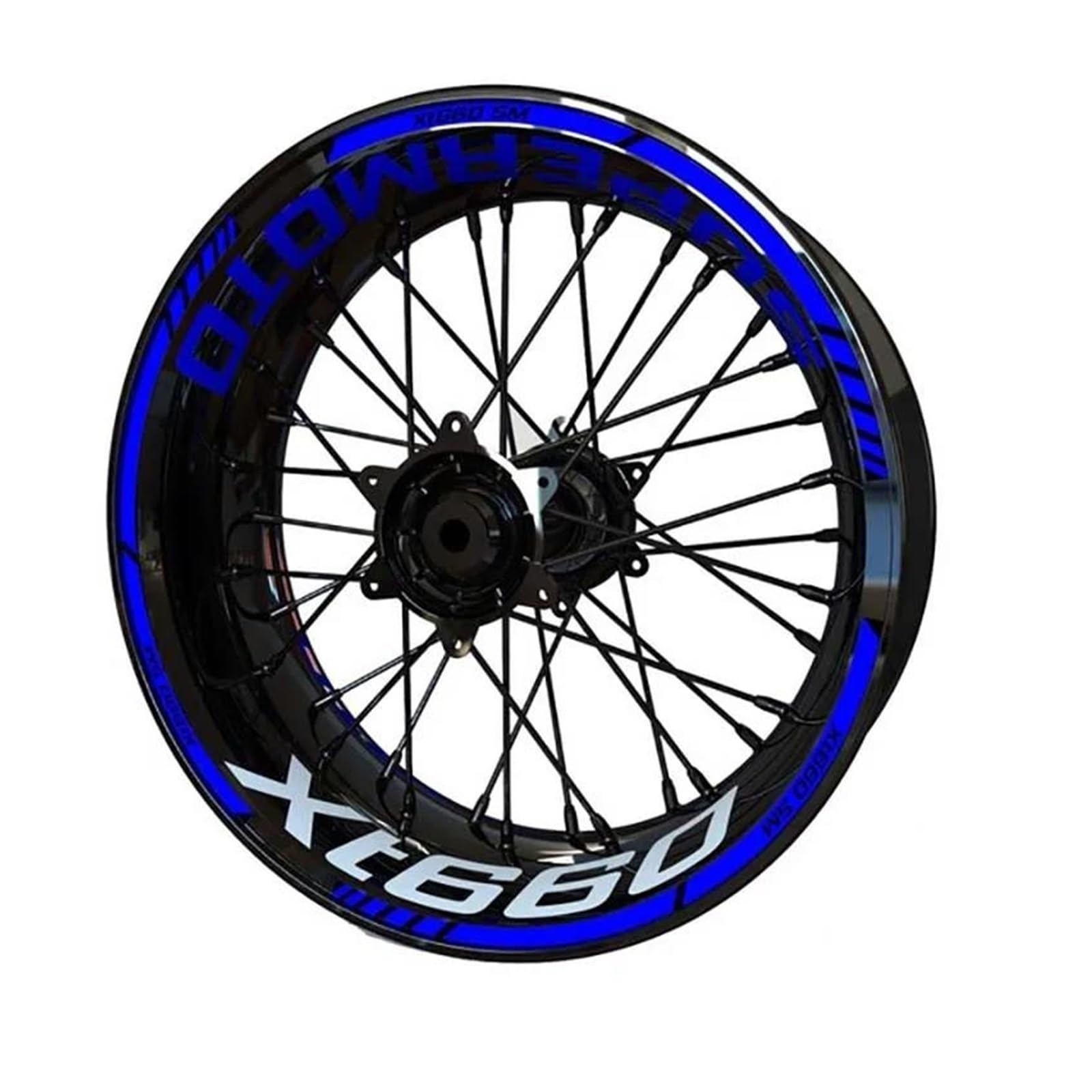 Motorcycle Racing Equipment Accessories Wheel Tire Rim Adhesive Reflective Decal Sticker for Yamaha Xt 660(Style 1)