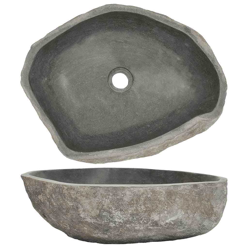 vidaXL Oval River Stone Washbasin, Washbasin, Washbasin, Washbasin, Washbasin, Bathroom, Home, (45-53) x (34-41) cm