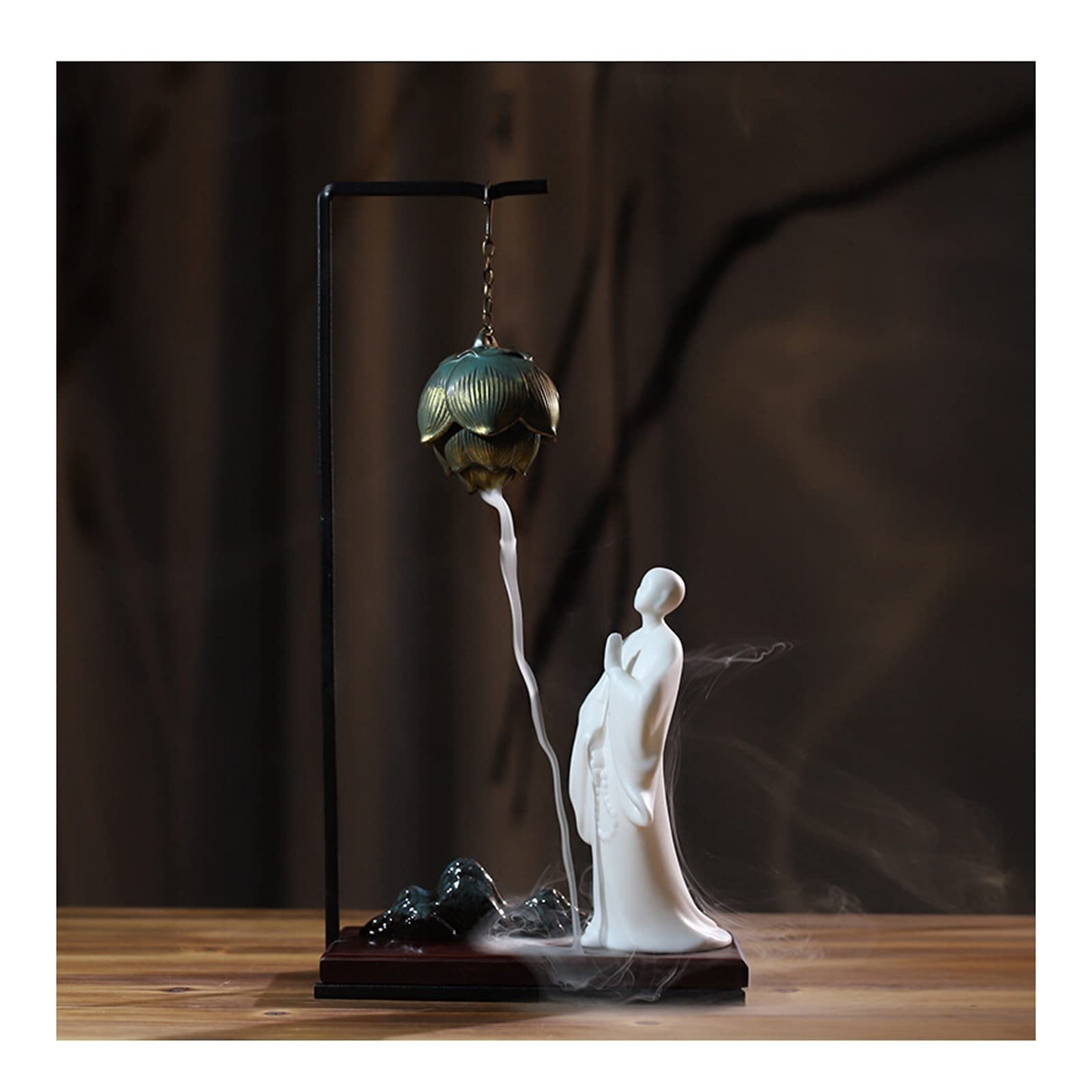 Basxdrfxz A Incense Holder Base Backflow Incense Burner Indoor Hanging Frame Zen Rom Diffuser Reflow Holder Decorative Craft Statue