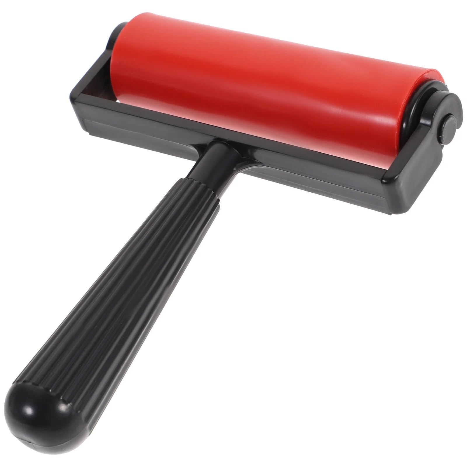 Rodillo De Goma Rodillo de goma de 10 cm, aplicador de goma, cepillo, rodillo for manualidades, tinta, impresión, estampado, aplicación de pegamento(Red)