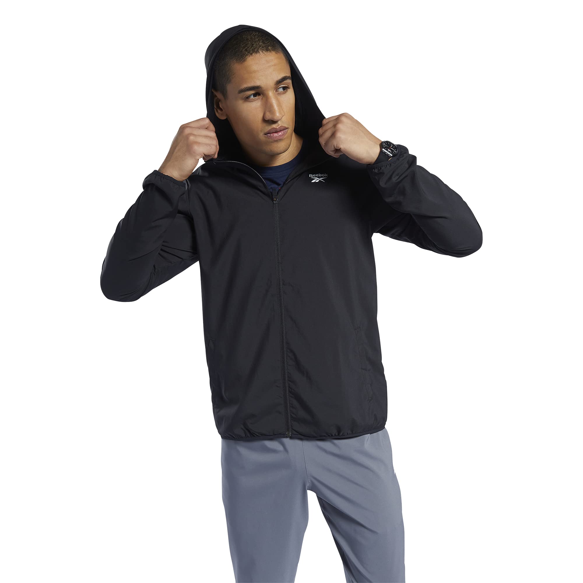 Reebok Men's Training Essentials Woven Jacket, Black
