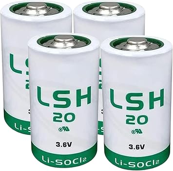 4 عبوات LSH20 3.6V 13000mAh بطارية ليثيوم LiSOCl2 لبطارية LSH20 R20 / D 3.6V 13.0Ah ER34615M
