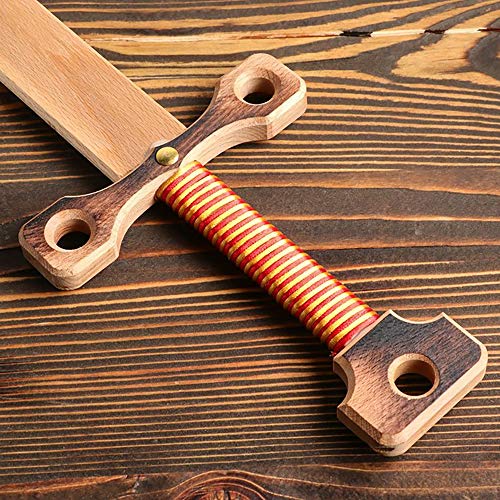 AEVVV Toy Wood Medieval Sword for Kids 30 Inches (75 cm) - Handmade Toys Natural Beech Wood Unsharpened Safe Sword for Children 5 and Up - Outdoor Play Toy Weapons
