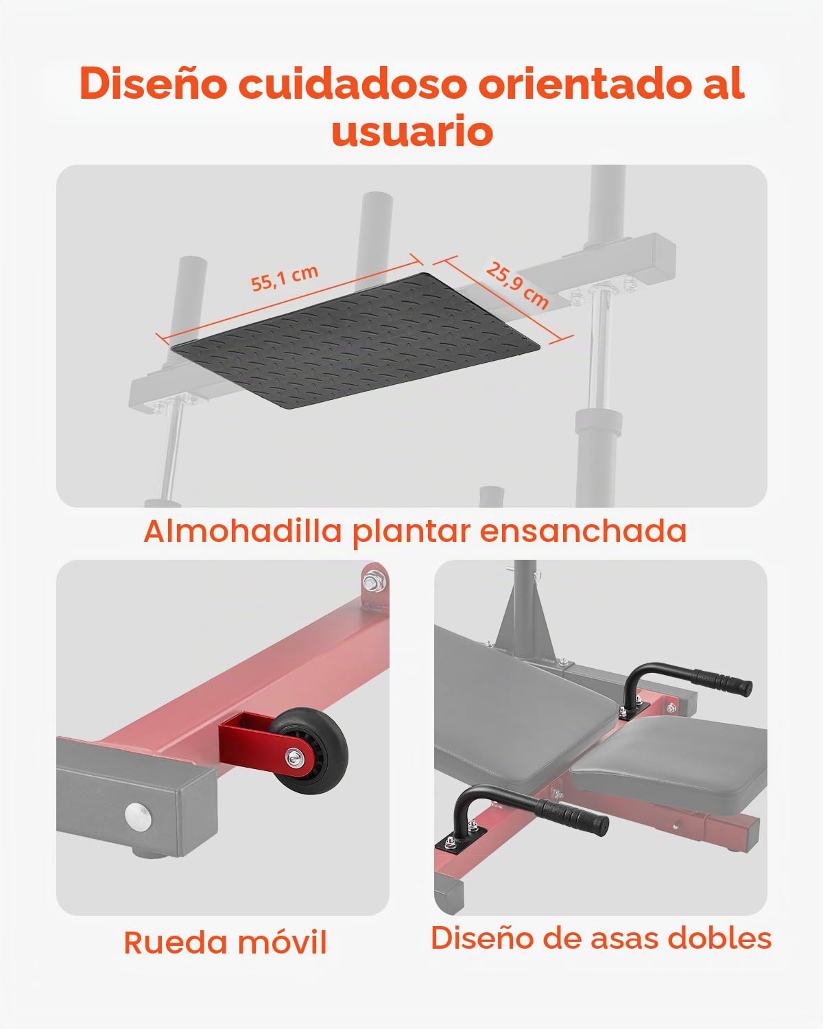 VEVOR Prensa de Piernas Vertical, Máquina de Gimnasio en Casa Especial para la Parte Inferior del Cuerpo, Acero al Carbono, para Prensas Alta Intensidad, Capacidad 259 kg, 1268 x 1231 x 1106 mm