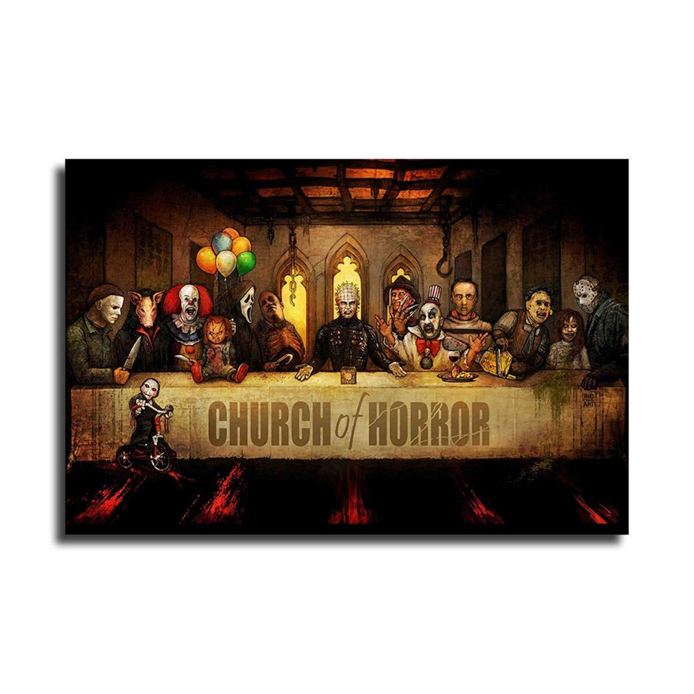 Amazon.com: Classic Horror Movie Characters Canvas Art Poster and Wall Art  Picture Print Modern Family Bedroom Decor Posters : Everything Else