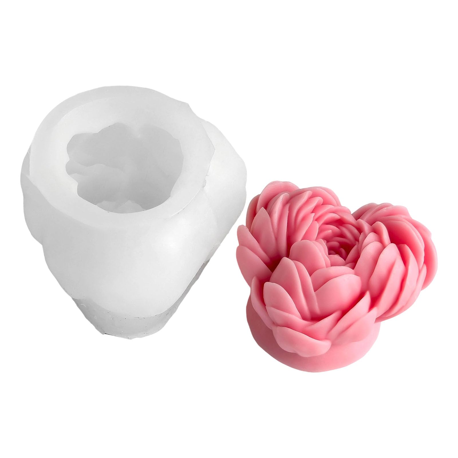 NEWFT Peony Flower Silicone Ornament Molds Molds Casting Epoxy Resin Craft Supplies Peony Flower