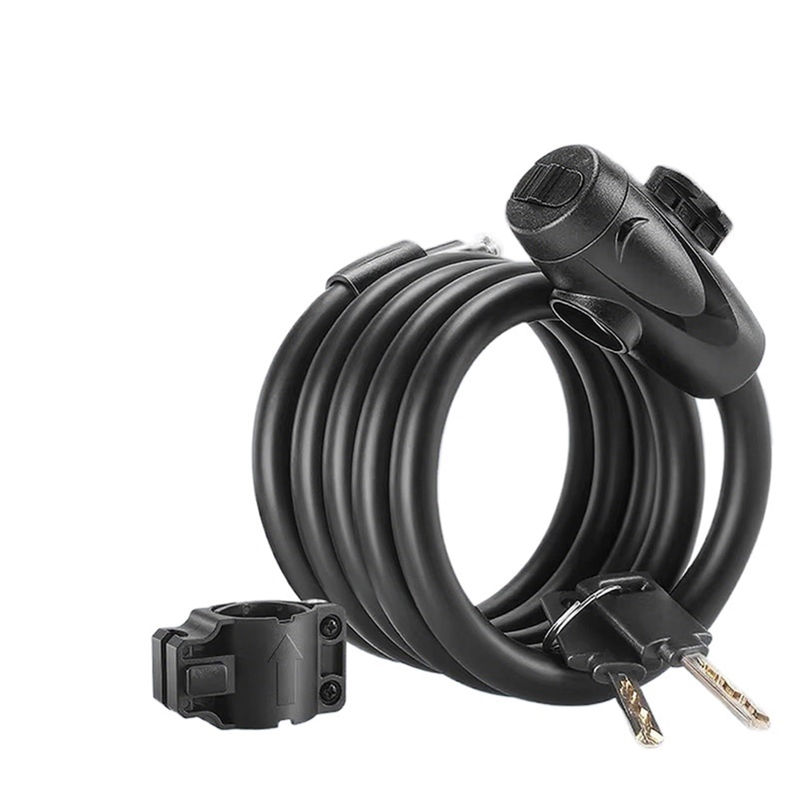 Puayqbvy About 120Cm Handlebar Lock Anti-Freeze Bicycle Steel Cable Lock 120/150Cm Portable Security Anti-Theft Scooter With Bracket Keys