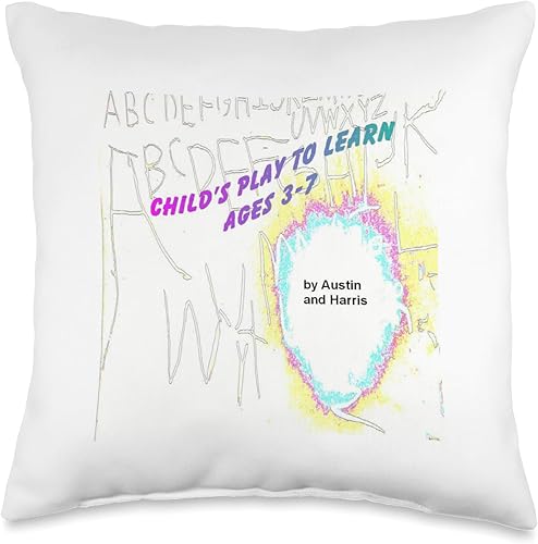 Child's Play To Learn Austin Harris Austin and Harris - Almohada infantil de 3 a 7 años, 16 x 16 pulgadas, multicolor