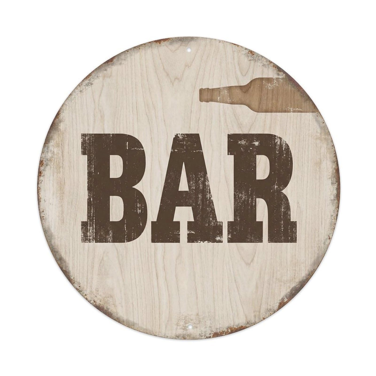 Vintage Beer BAR Cottonwood Finish Retro for Pub Vintage Metal Tin Sign Plaque Wall Decor for Cafe, Club Bar, Office, Garden Metal Poster 8x8Inch