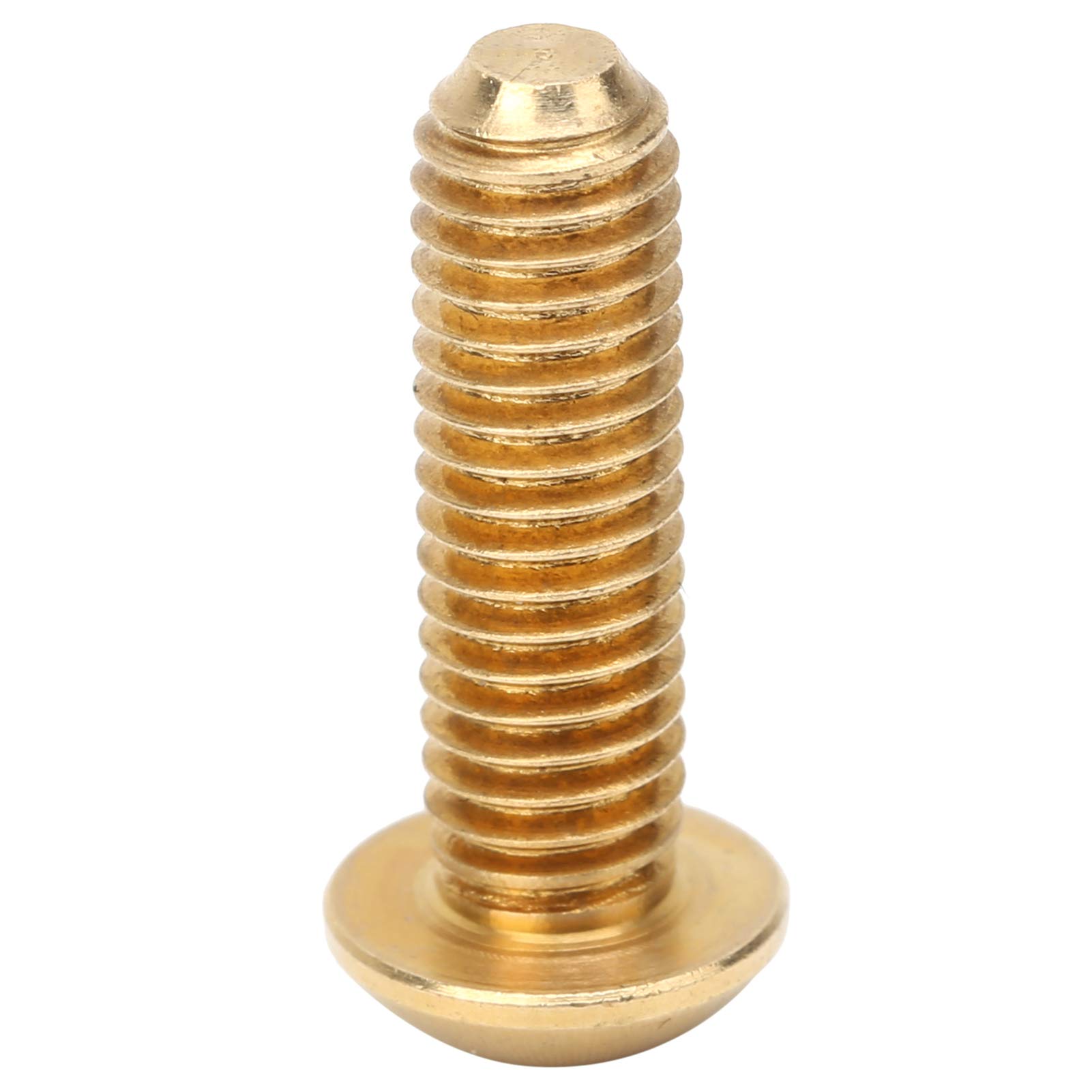 Tornillo de zócalo hexagonal redondo, suministros de cobre M6, suministros de hardware industrial, tornillos de cobre puro de 50 piezas con superficie lisa, rosca macho de alta (M6*20)