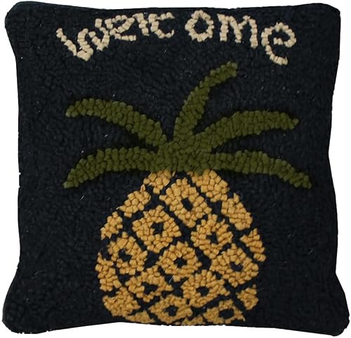 Home Collection by Raghu Funda de almohada de bienvenida de piña negra, talla única