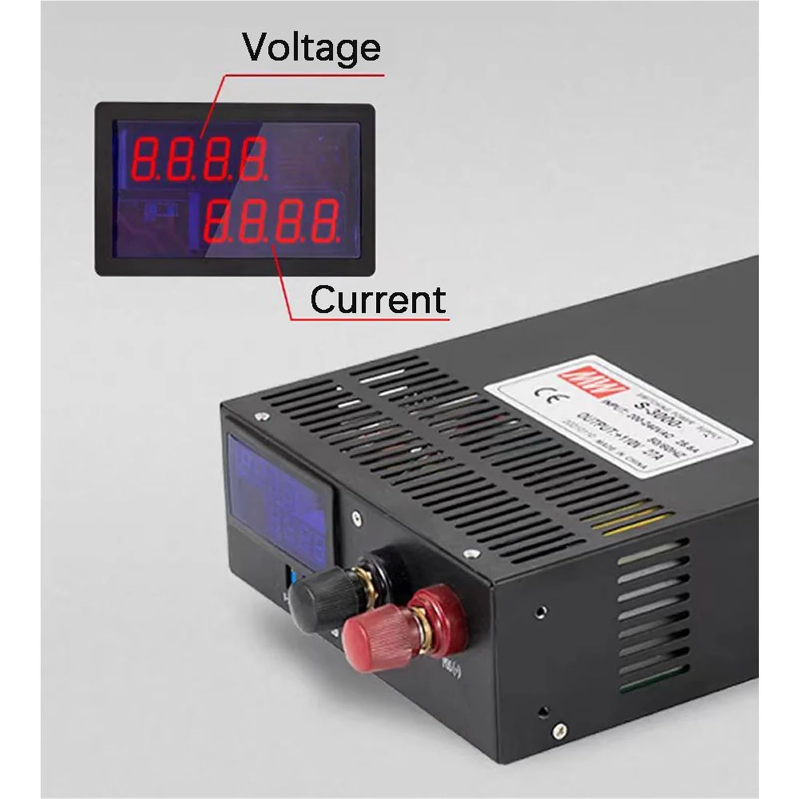 Display High Power Switching Power Supply 3000W CC/CV 12V 250A 24V 125A 150V 20A Current Voltage Adjust LiFePO4 Battery Charger(0-110V 0-27A)