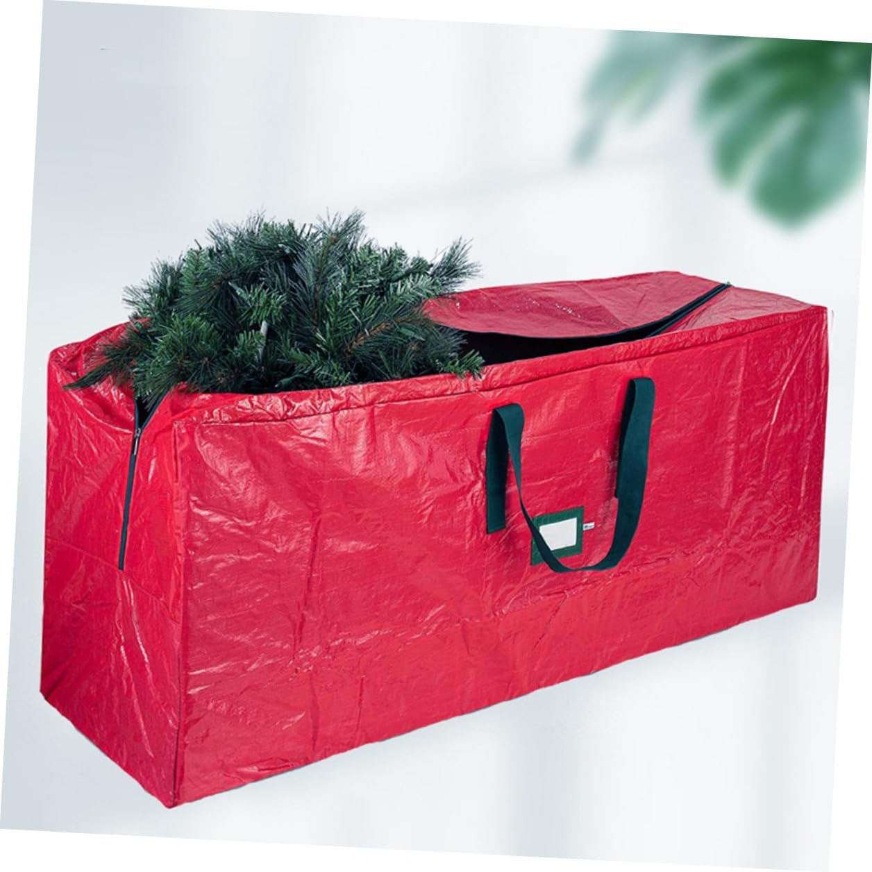 Red Waterproof Christmas Tree Bag with Handles Large Storage Pouch