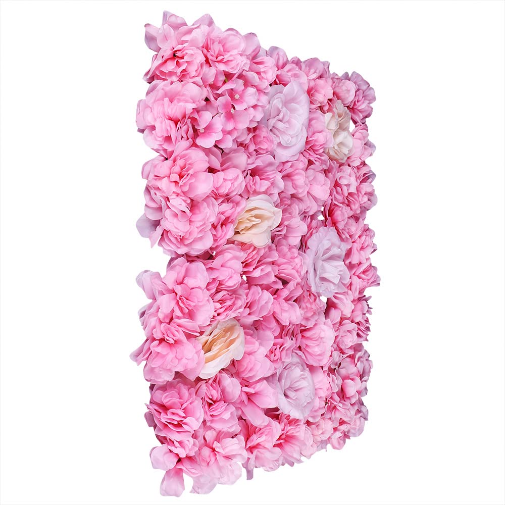 Nuptio 12 Stuks Bloem Wandpaneel 60cm X 40cm Wit & Roze