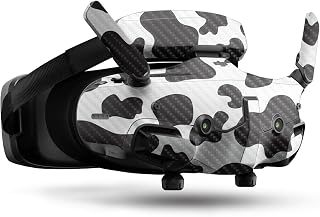 Carbon Fiber Drone Skin Compatible with DJI Goggles 3 - Cow Print - Premium 3M Vinyl Protective Wrap Decal Cover - Easy to Apply | Crafted in The USA by MightySkins