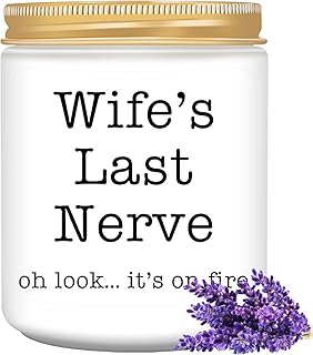 Homsolver Gifts for Wife from Husband, Funny Birthday, Christmas, Anniversary, Valentines, Romantic Lavender Scented Candl...