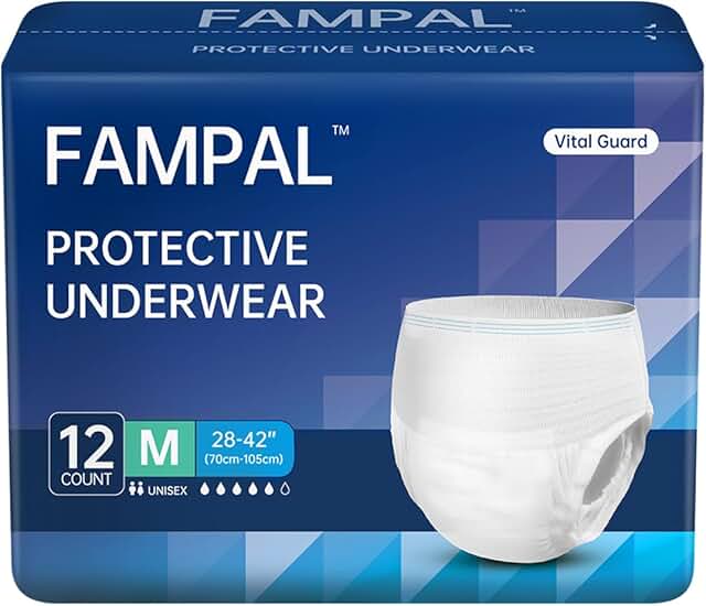 Vital Guard Adult Incontinence Pants for Men and Women, Disposable Pull-...